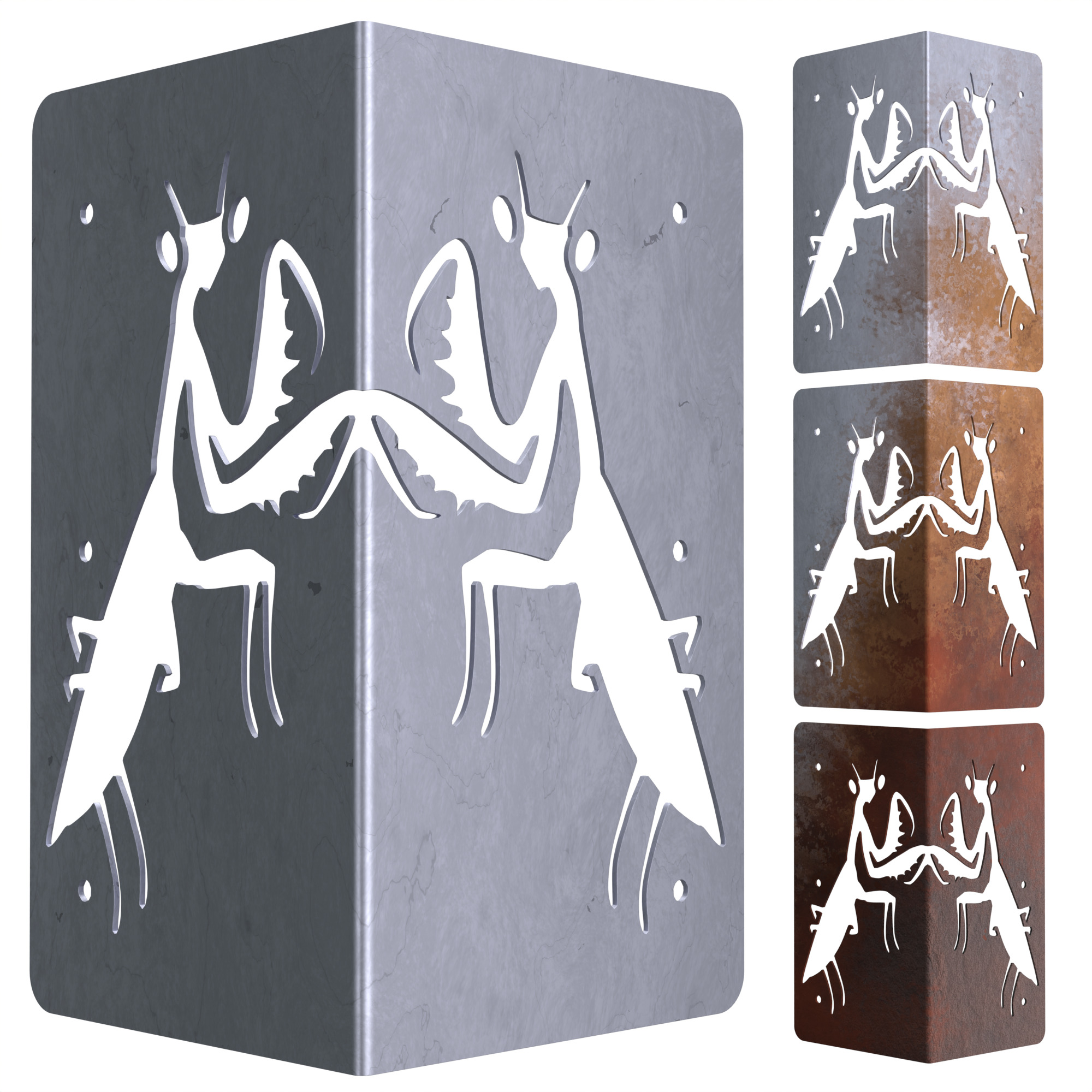 Koova, Weathering Garden Bed Corners - Mantis, Material Alloy Steel, Model# SB-GUARDIANS